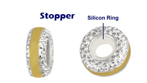 wholesale silver bead stoppers for Pandora jewelry