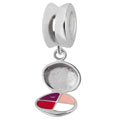 silver bead with charms compatible with Pandora bracelets